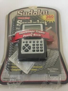 Sudoku Pocket Electronic Game with Puzzle Book Travel Mate Edition